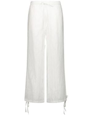 House Of Sunny Sea Breeze Broderie-Anglaise Trousers - White