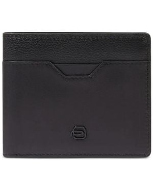 Piquadro Grained Texture Wallet - Black