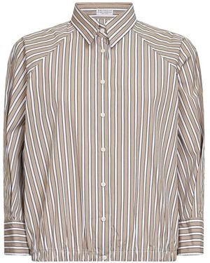 Brunello Cucinelli Striped Shirt - Gray