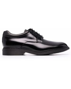 Hogan H576 - Derby Lace-ups With Rubber Bottom - Black