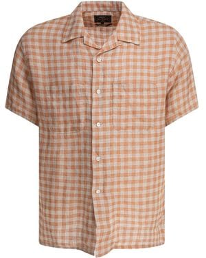 Beams Plus Gingham Check Short-Sleeve Shirt - Pink