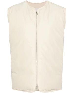 Jil Sander Zip-Up Down Vest - Natural