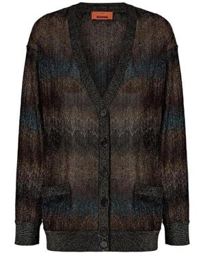 Missoni Metallic-Cardigan Mit Zickzackmuster - Schwarz