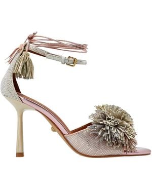 Kurt Geiger Pompom-Embellishment Sandals - Metallic