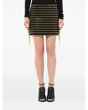 Balmain Chain Embellished Skirt - Black