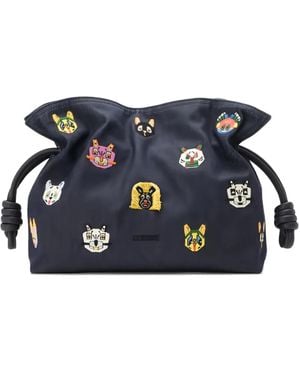 Loewe Flamenco M Clutch Bag - Blue
