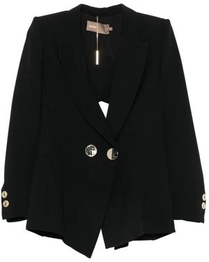 SIMONA CORSELLINI Cut-Out Double-Breasted Jacket - Black