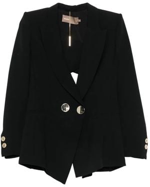 SIMONA CORSELLINI Cut-Out Double-Breasted Jacket - Black