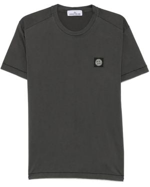 Stone Island Compass-Patch Short-Sleeve T-Shirt - Black