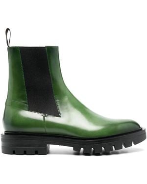 Santoni Elasticated Side-Panel Boots - Green