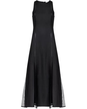 Loulou de Saison Iraka Lace-Stitching Midi Dress - Black