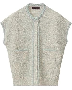 Fabiana Filippi Cardigan En Maille Texturée - Gris
