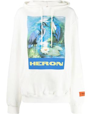 Heron Preston Sudadera Con Capucha Y Logo Estampado - Azul