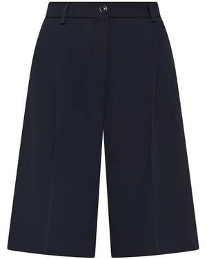 Cruna Pleated Shorts - Blue