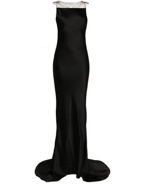 Maison Margiela Hammered Satin Gown - Black