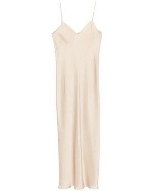 Antonelli V-Neck Slip Maxi Dress - White