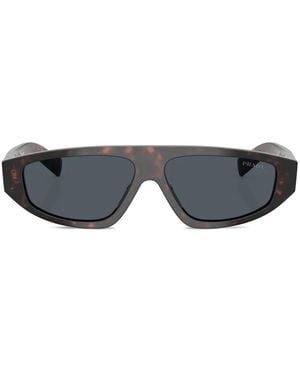 Prada Geometric-Frame Sunglasses - Blue