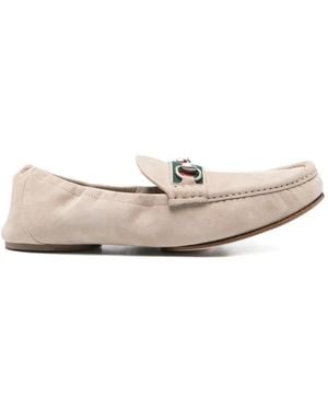 Gucci Horsebit Leather Loafers - White