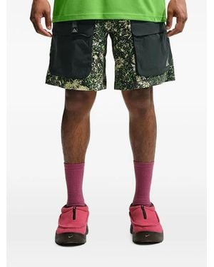 Nike Smith Summit Floral-Print Cargo Shorts - Green