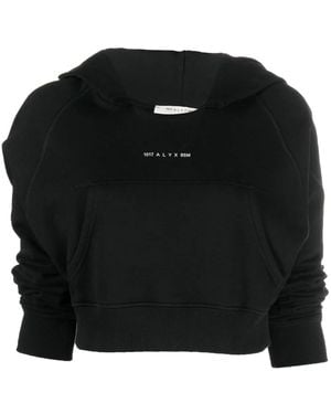 1017 ALYX 9SM Sudadera corta con logo estampado - Negro