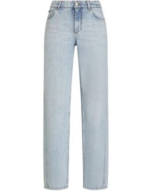 Dolce & Gabbana Logo-Plaque Jeans - Blue