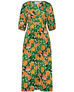 FABIENNE CHAPOT Ana Fruit-Print Midi Dress - Green