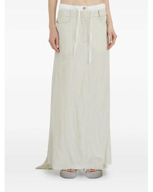 Masnada Drawstring maxi skirt - Blanco
