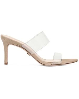 Veronica Beard Asha Transparent-Strap Sandals - White