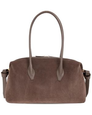 Yuzefi Brioche Suede-Finish Tote Bag - Brown
