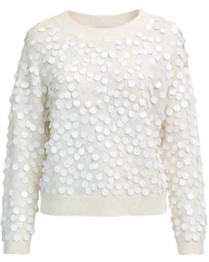 Cinq À Sept Briana Paillette-Embellished Jumper - White