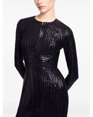 Elie Saab Sequin-embellished Maxi Dress - ブルー