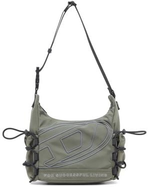 DIESEL Bolso de hombro con cordones - Gris
