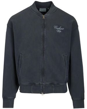 Carhartt Longhand Logo-Embroidered Jacket - Blue