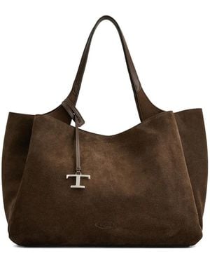 Tod's スエードハンドバッグ M - ブラウン