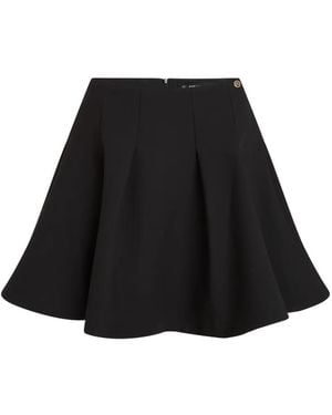 KARL LAGERFELD Minifalda con logo y pliegues - Negro