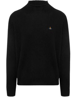 Vivienne Westwood Orb-Embroidered Sweater - Black