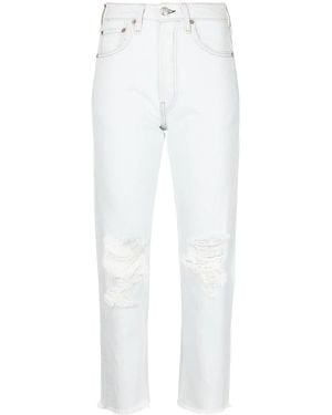 Rag & Bone Maya High-Rise Slim-Cut Jeans - White