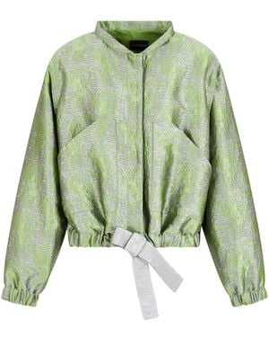 Emporio Armani Jacquard Bomber Jacket - Green