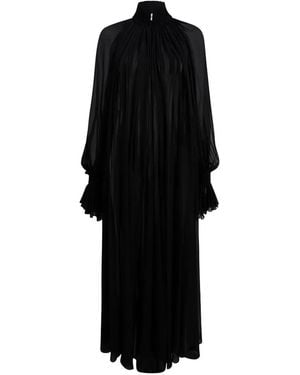 KHAITE Edgar Ruffled Dress - Black