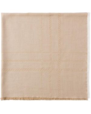 Prada Jacquard Fringed Scarf - Natural