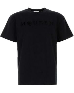 McQueen Cotton T-Shirt - Black