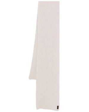 Paul & Shark Ribbed-Knit Scarf - White