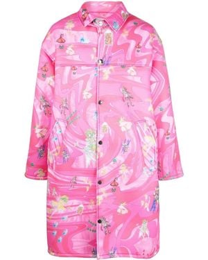 Liberal Youth Ministry Patterne Scuba Coat - Pink