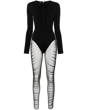 Maison Close Nuit Fauve Long-Sleeve Jumpsuit - Black