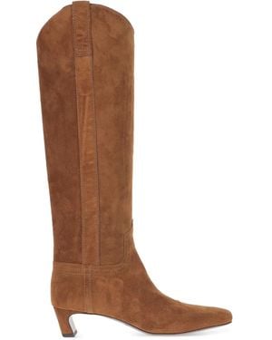 Sartore 30Mm Knee-High Suede-Leather Boots - Brown