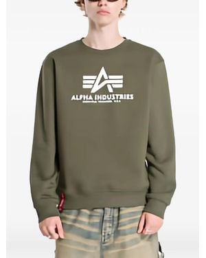 Alpha Industries Pullover Mit Logo-Print - Grün