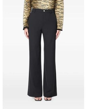 Moschino Flared Cady-Texture Pants - Black