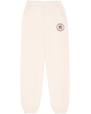 Sporty & Rich Bristol Crest Cotton Track Trousers - Natural