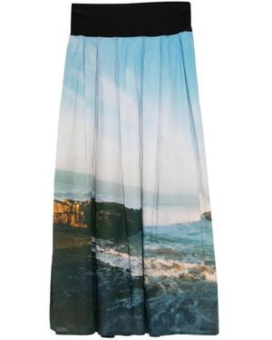 agnès b. Grand Hotel Midi Skirt - Blue