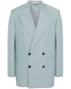 McQueen Double-Breasted Tailored Jacket - Blue